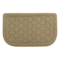 Beige kitchen mat with textured pattern on a white background