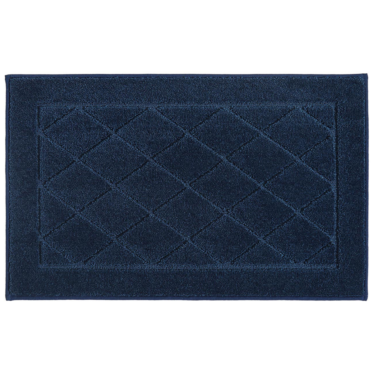 Geometric Border Door Mat, Absorbent Indoor Entrance Rug with Non-Slip Backing for Front Door, Bathroom, Kitchen, and Laundry Room