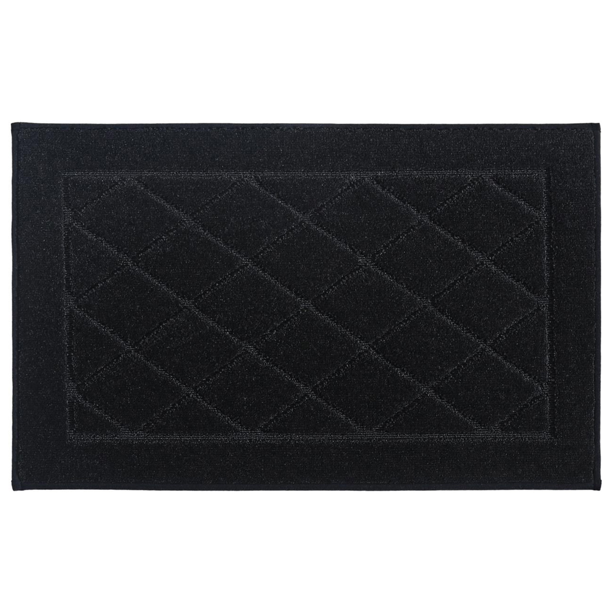 Geometric Border Door Mat, Absorbent Indoor Entrance Rug with Non-Slip Backing for Front Door, Bathroom, Kitchen, and Laundry Room