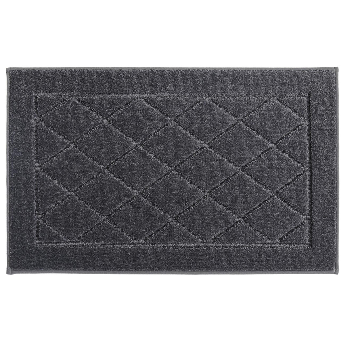 Geometric Border Door Mat, Absorbent Indoor Entrance Rug with Non-Slip Backing for Front Door, Bathroom, Kitchen, and Laundry Room